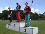 Pawe� Rozumkiewicz na III miejscu podczas fina�u 100m.