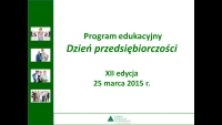 Dzie Przedsibiorczoci 2015 - startujemy