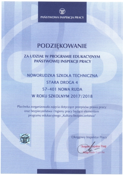 Program edukacyjny Pastwowej Inspekcji Pracy